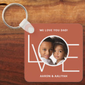 Porte-clés Photo personnalisée amour que vous papa (Recto)