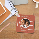 Porte-clés Photo personnalisée amour que vous papa<br><div class="desc">This We Love You Dad Photo Porte - clé est décoré avec le mot LOVE dans la typographie blanche sur un arrière - plan en terre cuite rouille. Facilement personnalisable avec votre photo et votre nom. Parfait comme cadeau de Fête des pères.</div>