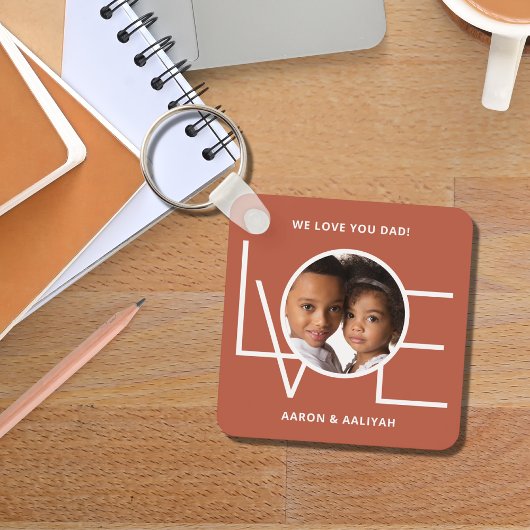 Porte-clés Photo personnalisée amour que vous papa