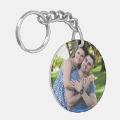 Porte-clés Photo personnalisée amour simple (Devant gauche)