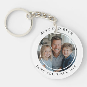 Porte-clés Photo personnalisée de Best papa Ever
