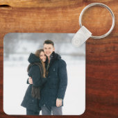 Porte-clés Photo personnalisée de Keepsaké Couple (Verso)