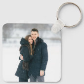 Porte-clés Photo personnalisée de Keepsaké Couple (Dos)
