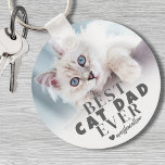 Porte-clés Photo Personnalisée de l'animal de compagnie papa<br><div class="desc">Meilleur Chat Papa Jamais Personnalisé Photo Porte - clé. Ce porte - clé "Best Cat Dad Ever" est un souvenir sincère pour tout amoureux des chats, conçu pour célébrer le lien unique entre lui et son ami furieux. Avec une typographie audacieuse et moderne sur un arrière - plan blanc et...</div>