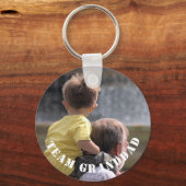 Porte-clés Photo personnalisée de l'équipe moderne Granddad (Recto)