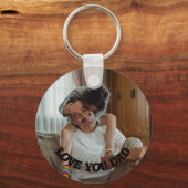 Porte-clés Photo personnalisée de Love You Dad (Recto)