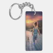 Porte-clés Photo personnalisée double face (Devant gauche)