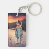 Porte-clés Photo personnalisée double face (Dos)