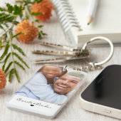 Porte-clés Photo personnalisée élégante (Devant droit)