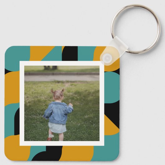 Porte-clés Photo personnalisée et Motif (Dos)