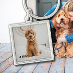 Porte-clés Photo personnalisée et nom Porte - clé animal de c<br><div class="desc">Gardez votre ami furieux à proximité de vous en tout temps avec cet accessoire unique. Ce porte - clé présente votre photo préférée de votre animal de compagnie bien-aimé, ainsi que leur nom et un petit coeur dans le coin. C'est la façon parfaite de montrer votre amour pour votre ami...</div>