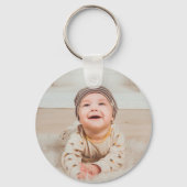 Porte-clés Photo personnalisée et texte (Recto)