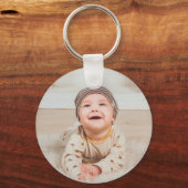 Porte-clés Photo personnalisée et texte (Recto)