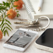 Porte-clés Photo personnalisée Joyeux script de la fête des m (Devant droit)