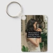 Porte-clés Photo personnalisée Nom de l'art Monogramme Devis  (Recto)