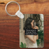 Porte-clés Photo personnalisée Nom de l'art Monogramme Devis  (Recto)