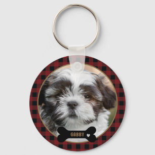Porte-clés Photo personnalisée Pet rouge Pet