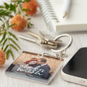 Porte-clés Photo personnalisée pour toujours et pour toujours (Devant Droit)