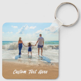 Porte-clés Photo personnalisée Texte Porte - clé Vos photos p