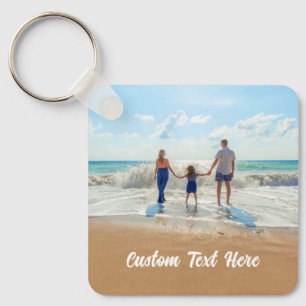 Porte-clés Photo personnalisée Texte Porte - clé Votre famill