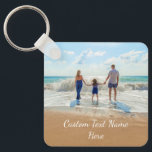 Porte-clés Photo personnalisée Texte Porte - clé Votre famill<br><div class="desc">Photo et texte personnalisés - Unique votre propre design - Famille personnalisée / Amis ou Cadeau personnel - Ajouter votre texte et photo - Redimensionnez et déplacez des éléments avec l'outil de personnalisation ! Choisissez la police / taille / couleur ! Bonne chance - Soyez heureux :)</div>