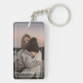 Porte-clés Photo personnalisée Texte simple maman (Dos)