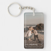 Porte-clés Photo personnalisée Texte simple maman (Devant)