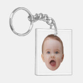 Porte-clés Photo personnalisée, visage de photo personnalisée (Devant gauche)
