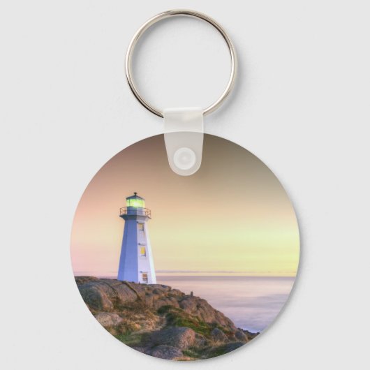 Porte-clés Photo phare et coucher de soleil (Recto)