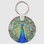 Porte-clés Photo Plumage Peacock bleu (Verso)