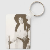 Porte-clés Photo Portrait d'une fille qui tient un fusil, c19 (Verso)