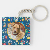 Porte-clés Photo pour animaux de compagnie avec Empreintes de (Dos)