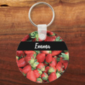 Porte-clés Photo Red Juicy Strawberries (Recto)