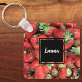 Porte-clés Photo Red Juicy Strawberries (Recto)