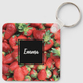 Porte-clés Photo Red Juicy Strawberries (Dos)