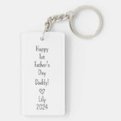 Porte-clés Photo simple de première Fête des pères (Dos)