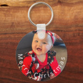 Porte-clés Photo Simple Joyeux Noël (Recto)