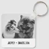 Porte-clés Photo simple, moderne personnalisée pour animaux d (Dos)
