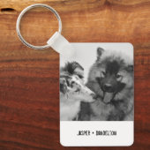 Porte-clés Photo simple, moderne personnalisée pour animaux d (Recto)
