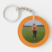 Porte-clés Photo Sport rond Orange (Devant)