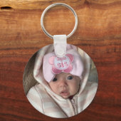 Porte-clés Photo sur mesure du nouveau-né (Recto)