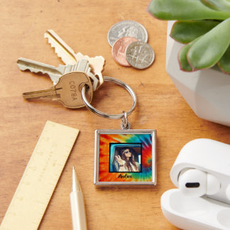 Porte-clés Photo Tie Dye
