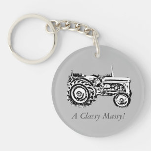 Porte-clés photo vintage Gray massey tracteur fergison
