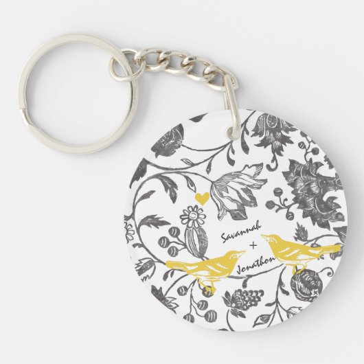 Porte-clés Photo Vintage Modern Love Bird (Devant)