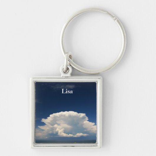 Porte-clés Photo White Puffy Cloud (Devant)