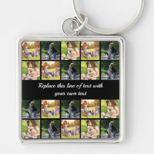 Porte-clés photocollage et texte