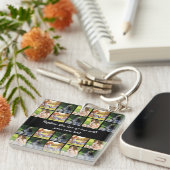 Porte-clés photocollage et texte (Devant Droit)