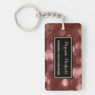 Porte-clés Photographe de mariage au bokeh Marsala