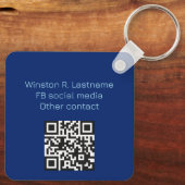 Porte-clés Photographe immobilier Code QR (Verso)