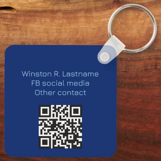 Porte-clés Photographe immobilier Code QR (Verso)